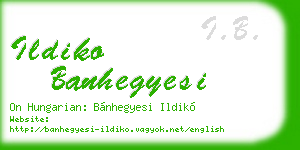 ildiko banhegyesi business card